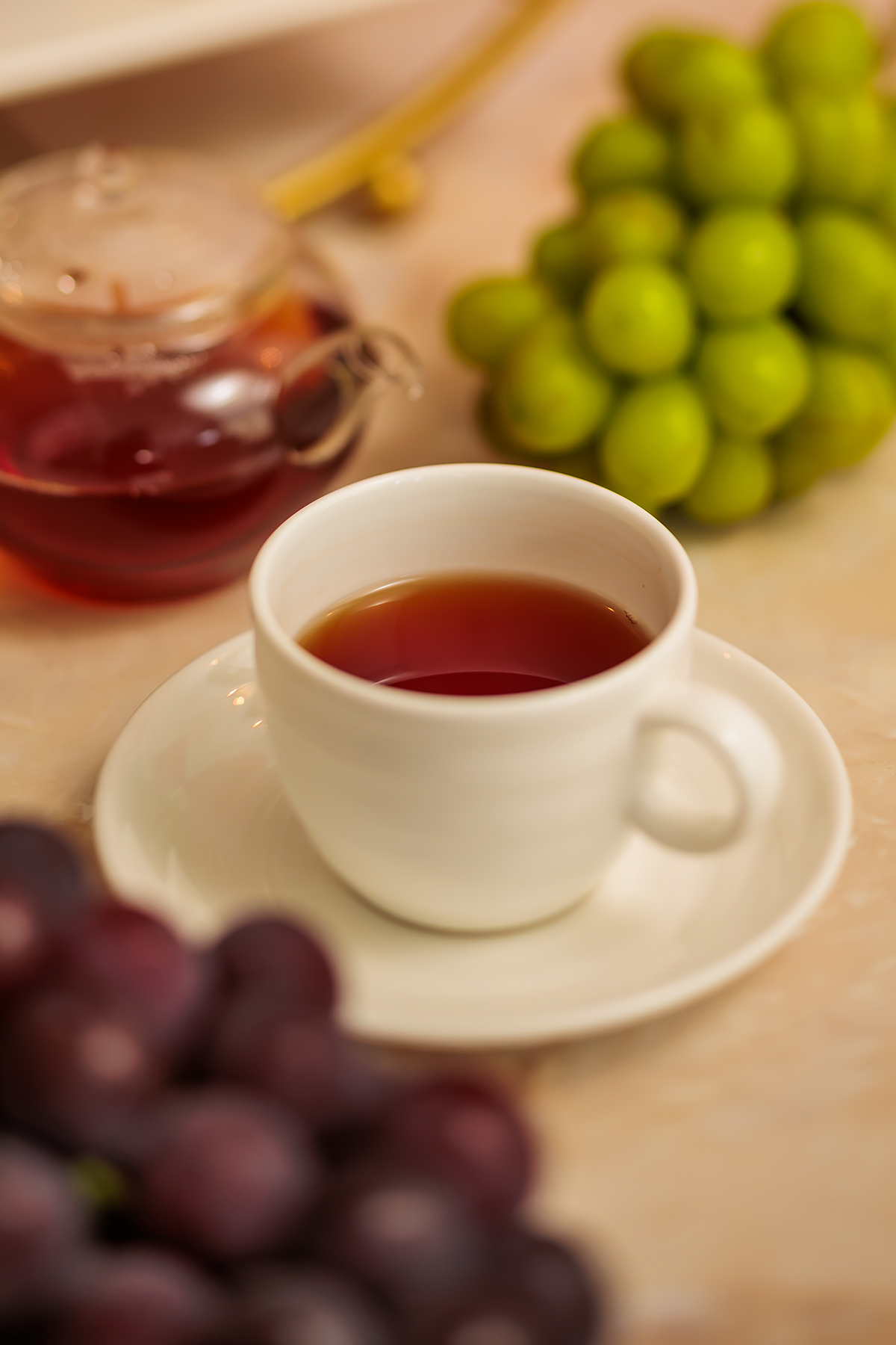 紅茶とぶどう